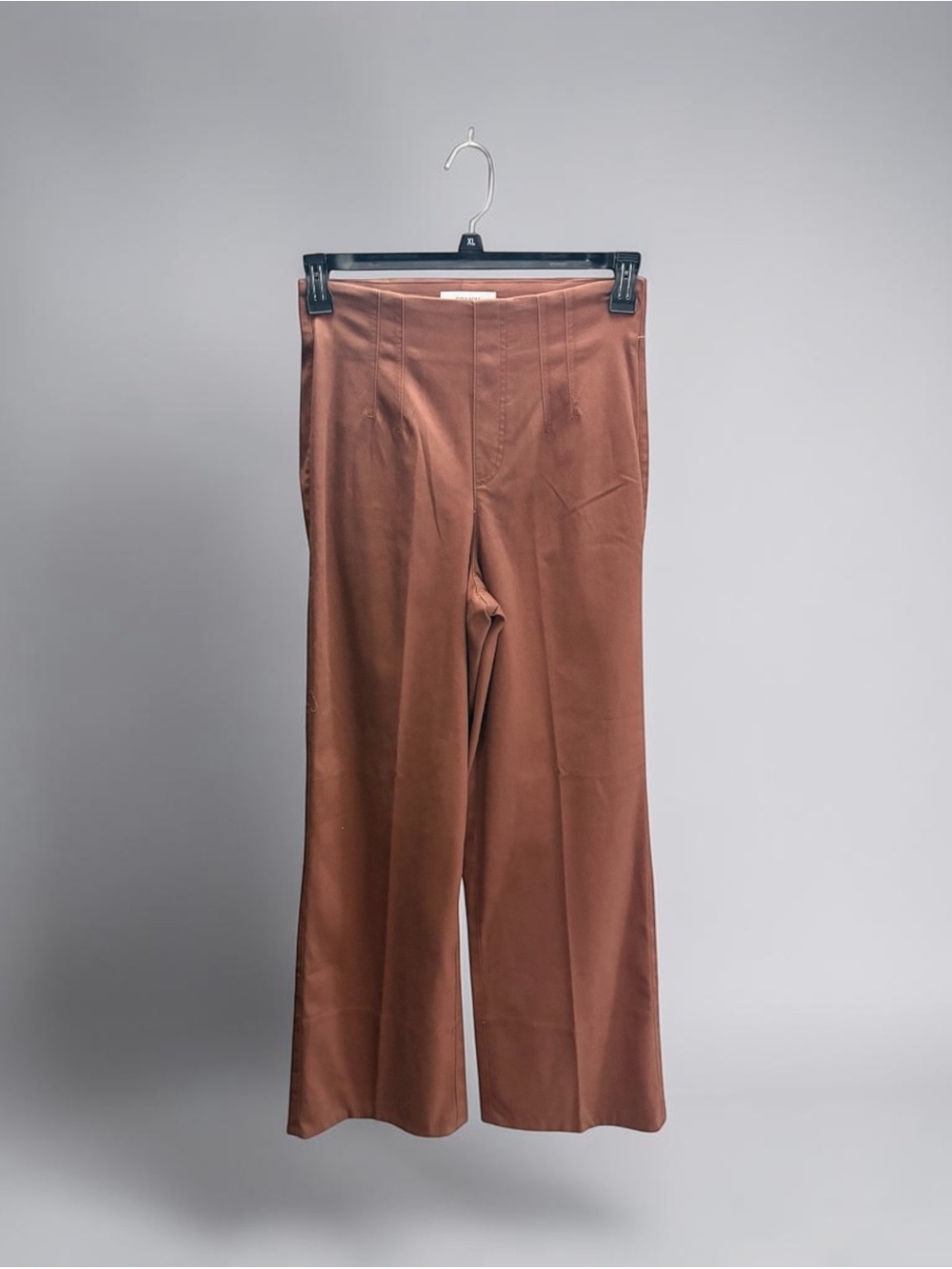 New Spanx Stretch Twill Wide Leg Pants Womens Small 30" Inseam Brown